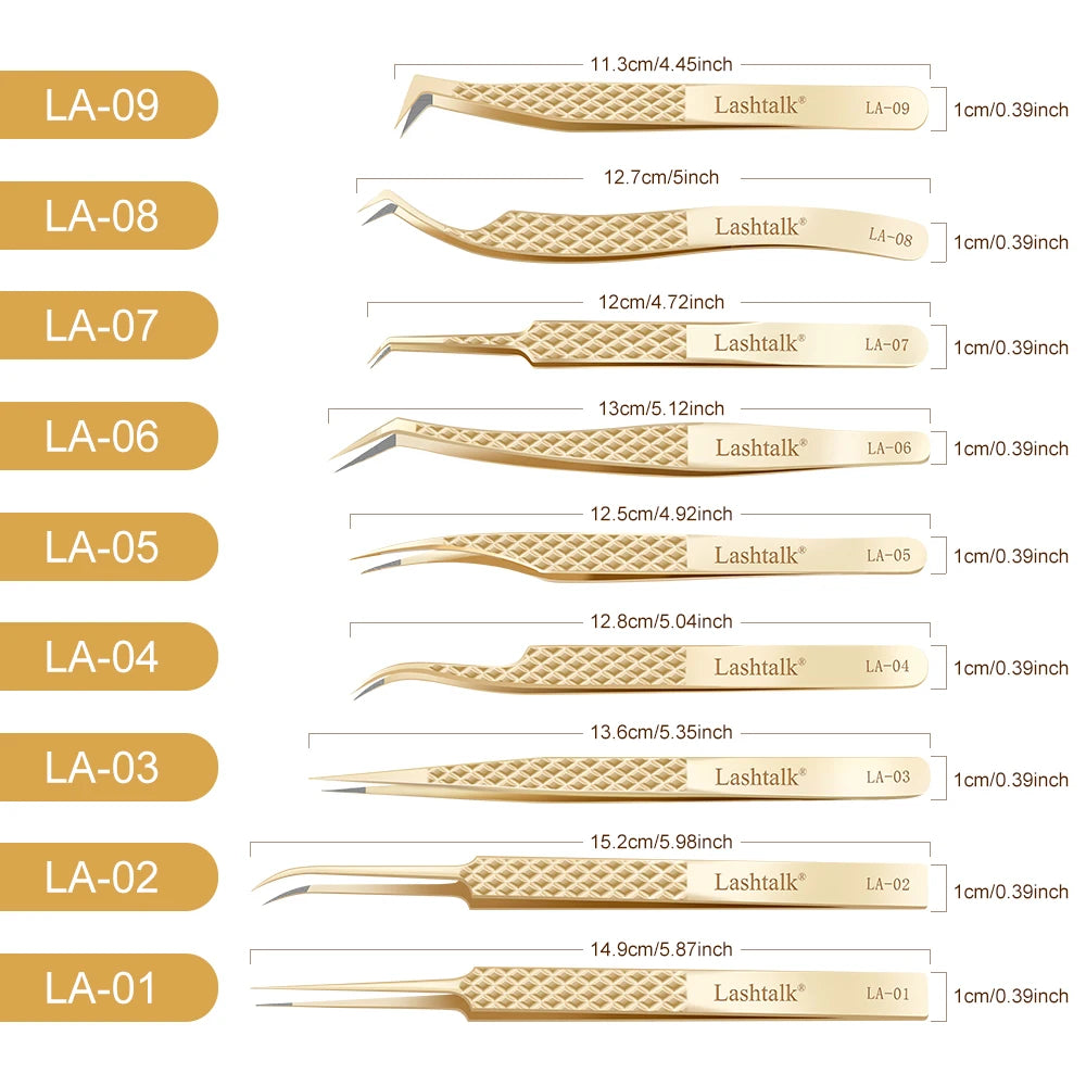 Lashtalk Precision Fiber Tip Tweezer – Diamond Grip, Flawless Lash Control
