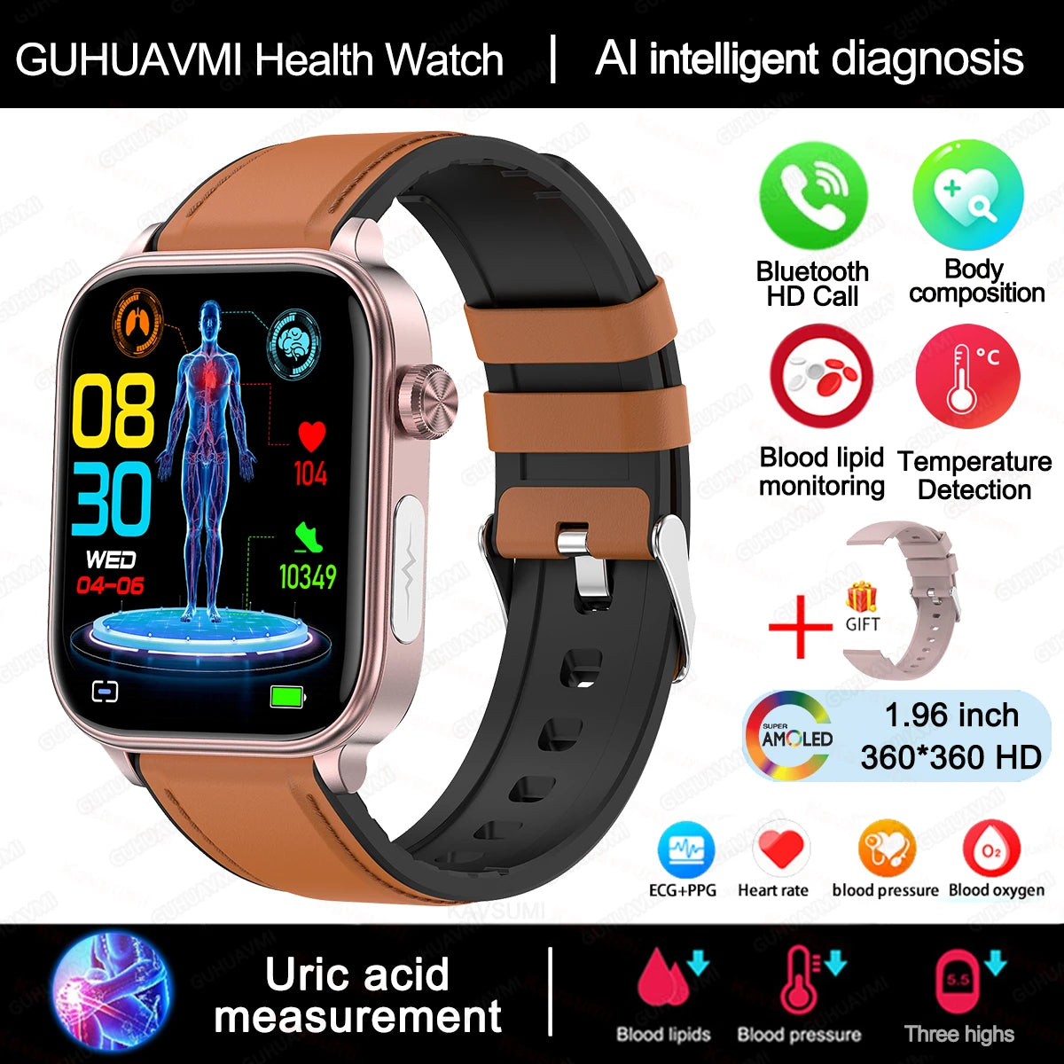 2025 ECG+PPG Smartwatch