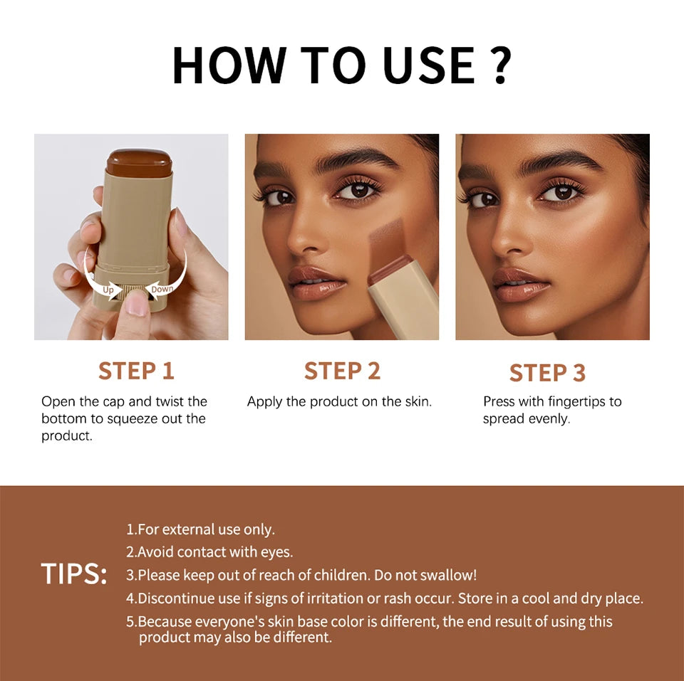 Serum-Boosted Stick Foundation – Smooth, Plump & Glow On the Go