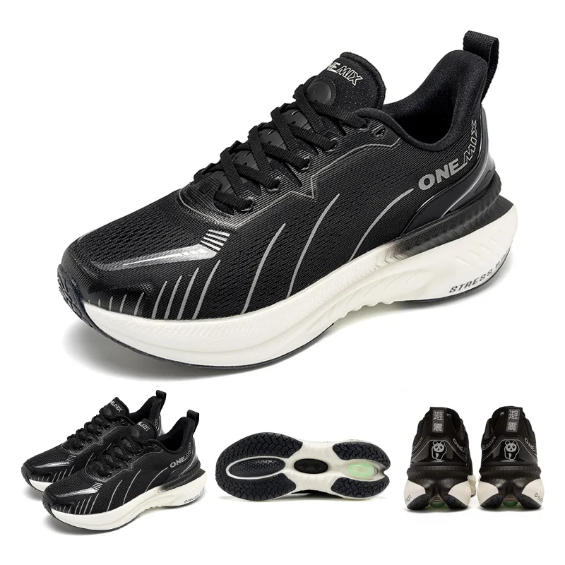 👟 ONEMIX White Road Running Shoes – Lightweight Air Cushion Performance