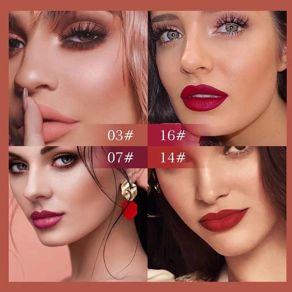 💋 CmaaDu Matte Lip Gloss Liquid Lipstick – Long-Lasting, Waterproof Red Tones