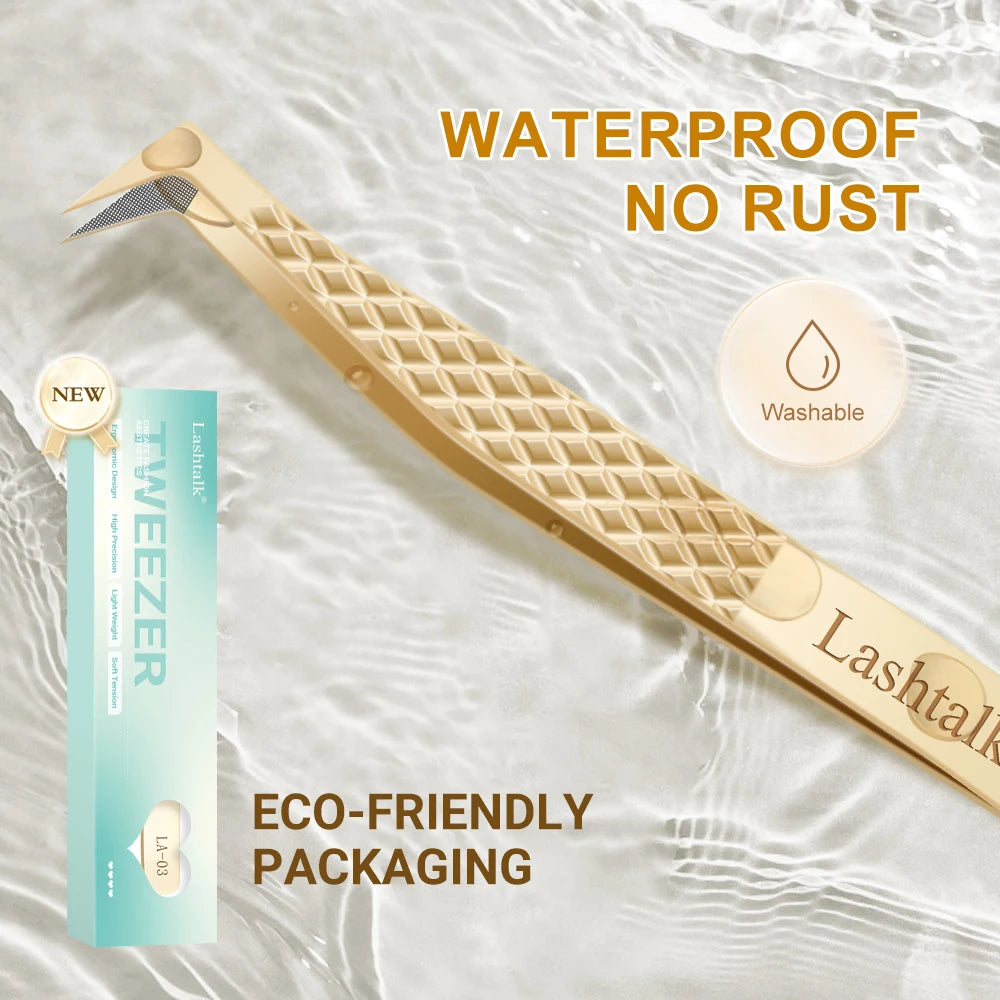 Lashtalk Precision Fiber Tip Tweezer – Diamond Grip, Flawless Lash Control