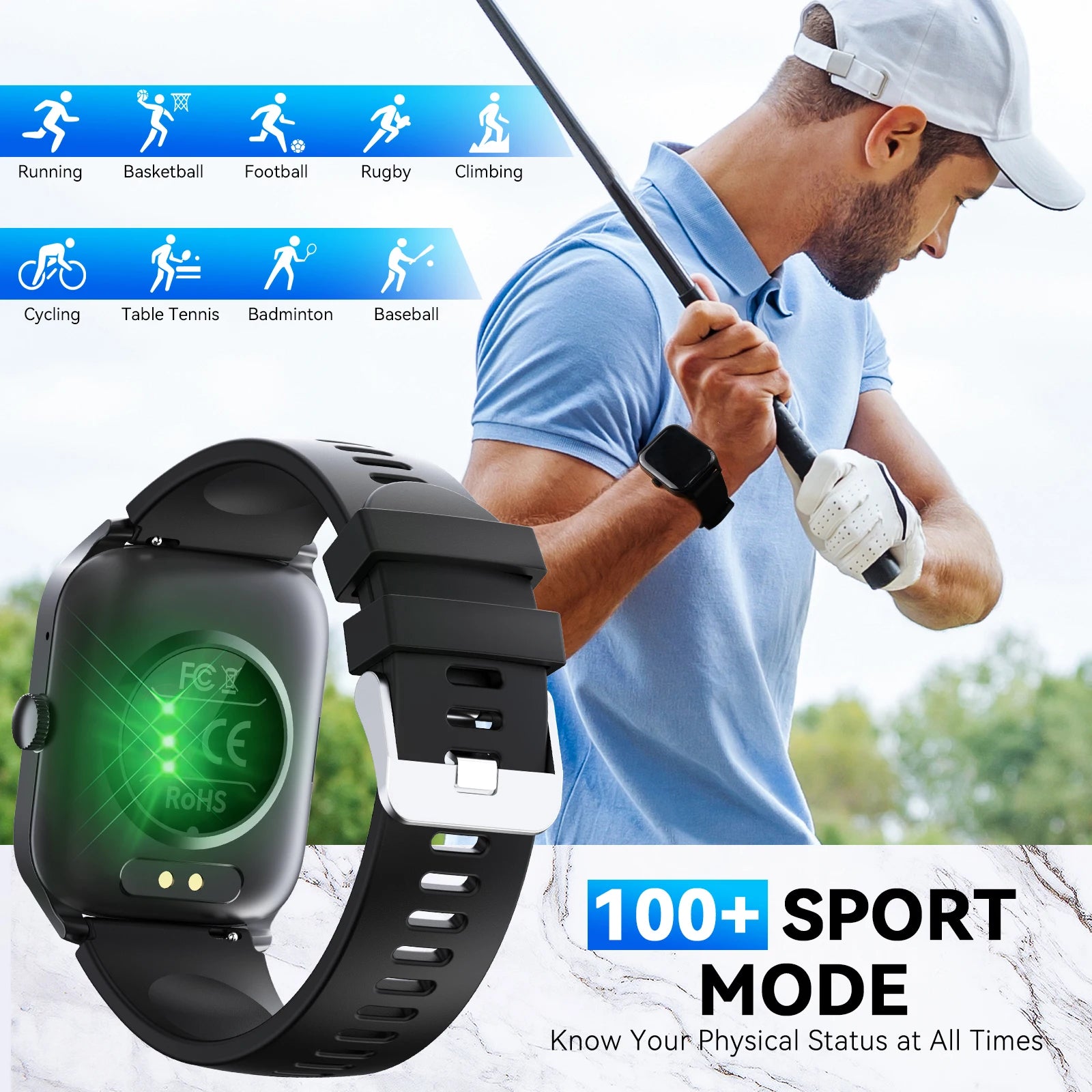 LaNikar QS56 Smartwatch – 1.83" TFT Bluetooth Call & Health Monitor