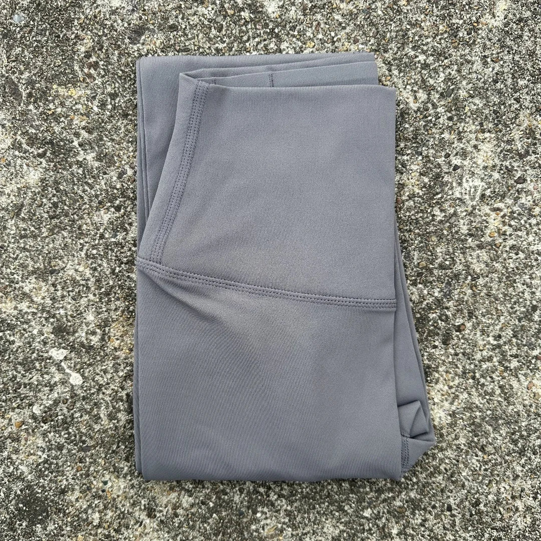 🧘 Solid Color High Waist Yoga Leggings with Back Waist Pocket