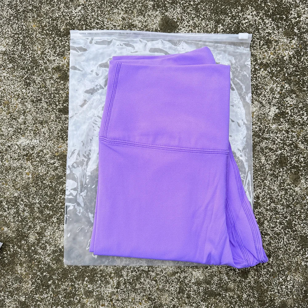 🧘 Solid Color High Waist Yoga Leggings with Back Waist Pocket