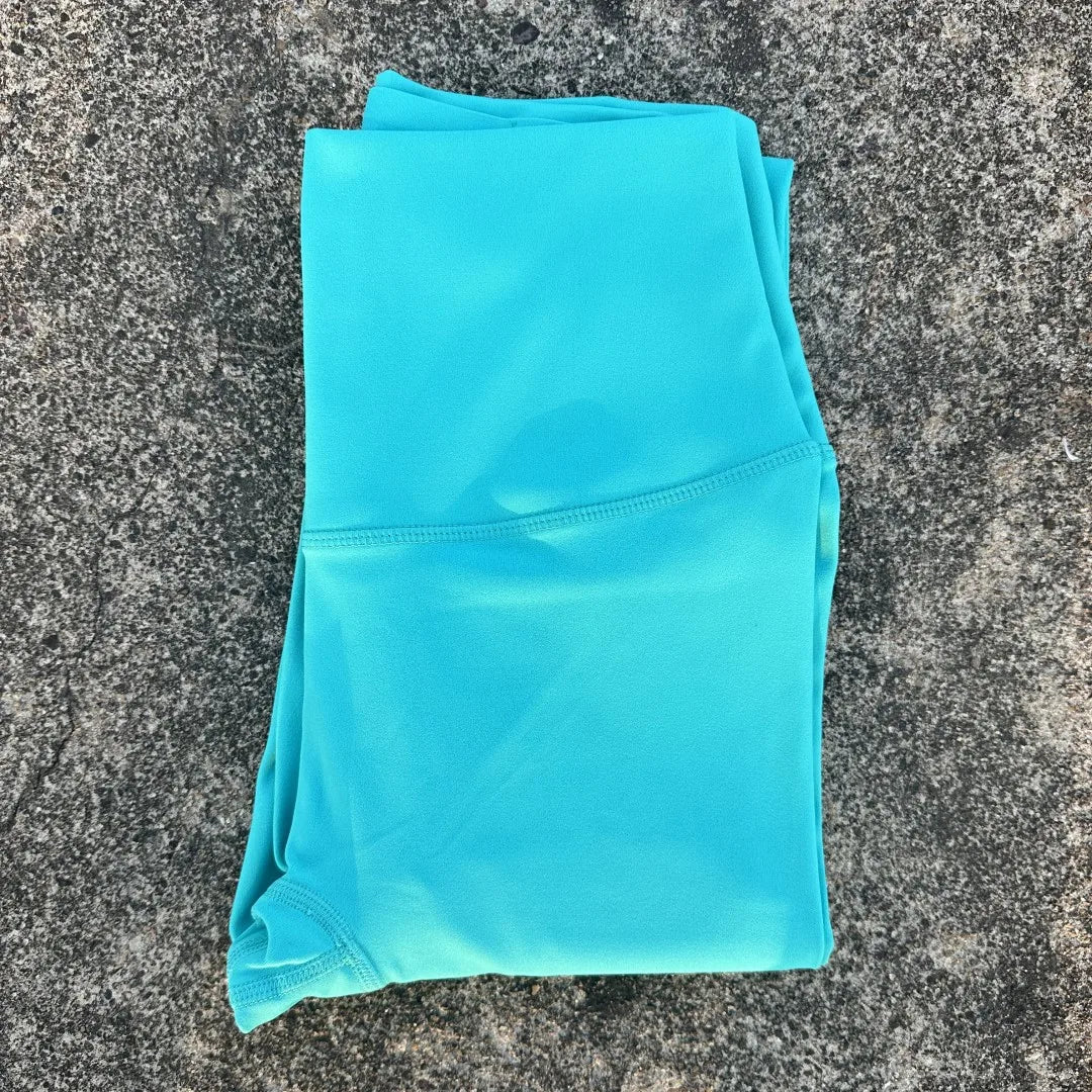 🧘 Solid Color High Waist Yoga Leggings – Soft Athletic Sport Pants