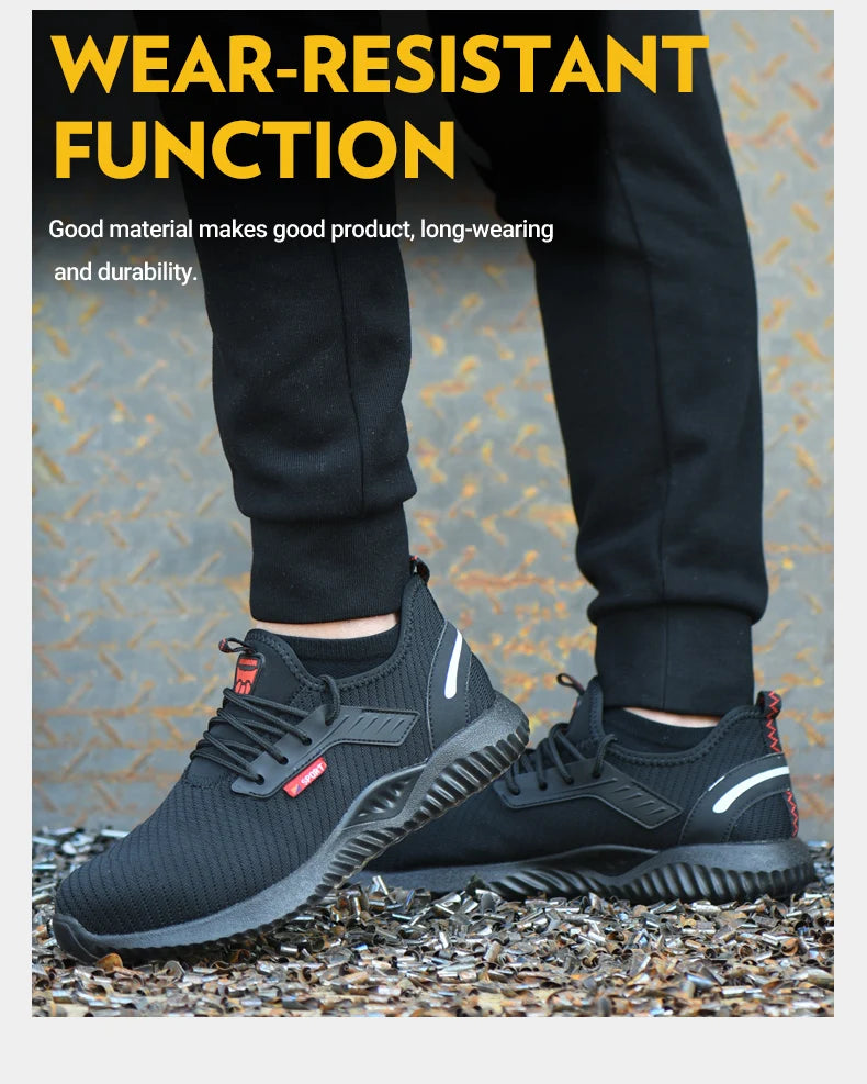 🛠️ Steel Toe Work Sneakers – Indestructible Safety & Style