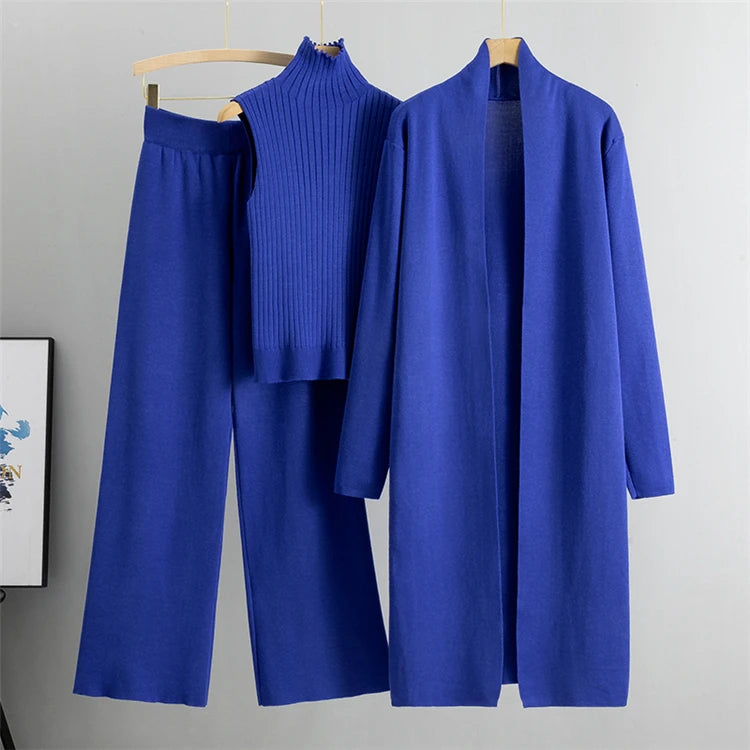 👗 3PCS Solid Tape Patch Tank Top & Pants Set with Coat – Women’s Casual Tracksuit