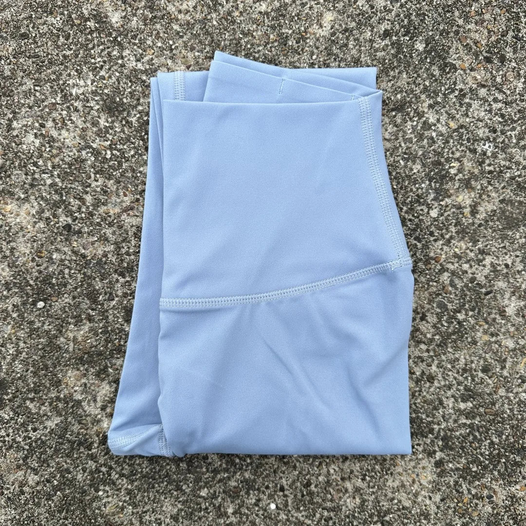 🧘 Solid Color High Waist Yoga Leggings – Soft Athletic Sport Pants