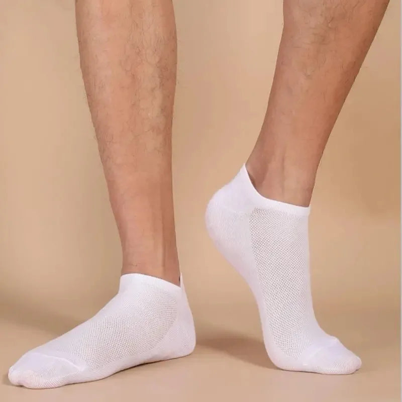 Unisex Casual Plain Color Boat Socks – Breathable, Sweat-Absorbing Comfort All Day