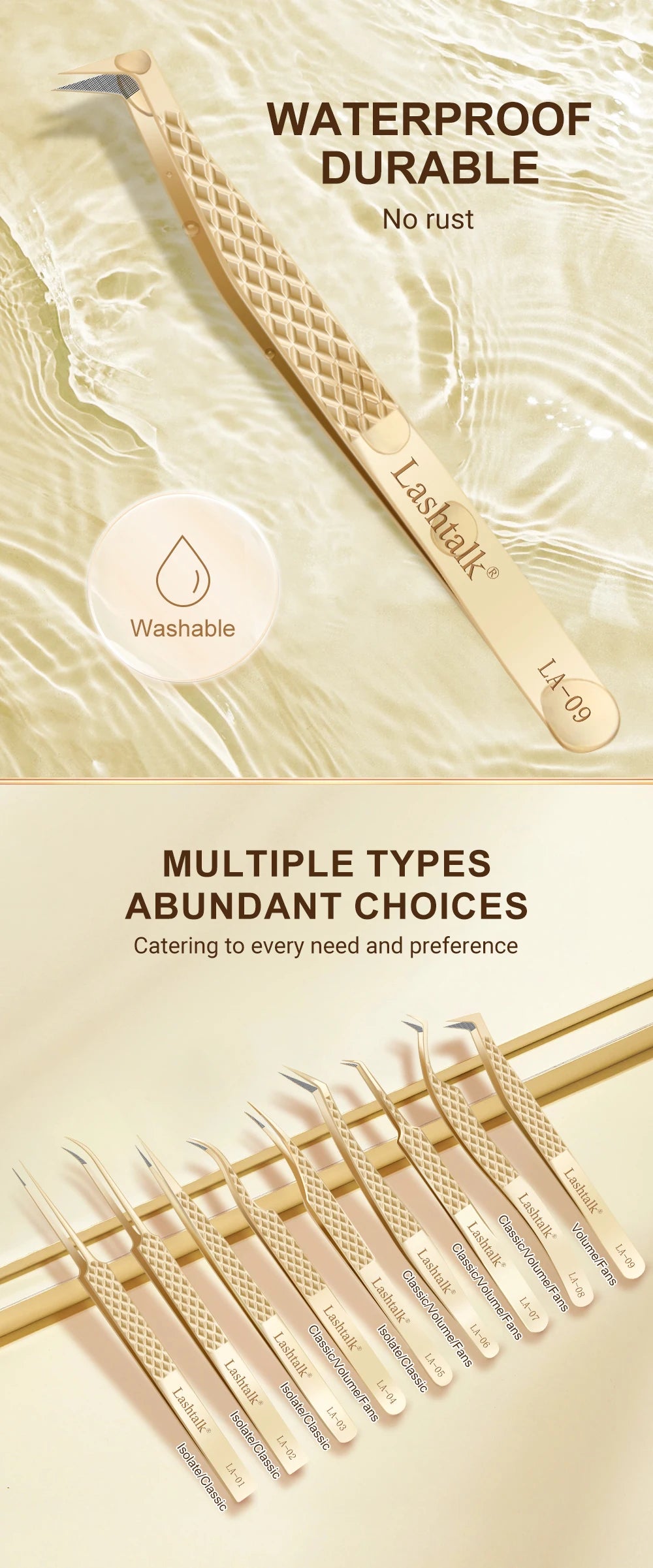Lashtalk Precision Fiber Tip Tweezer – Diamond Grip, Flawless Lash Control