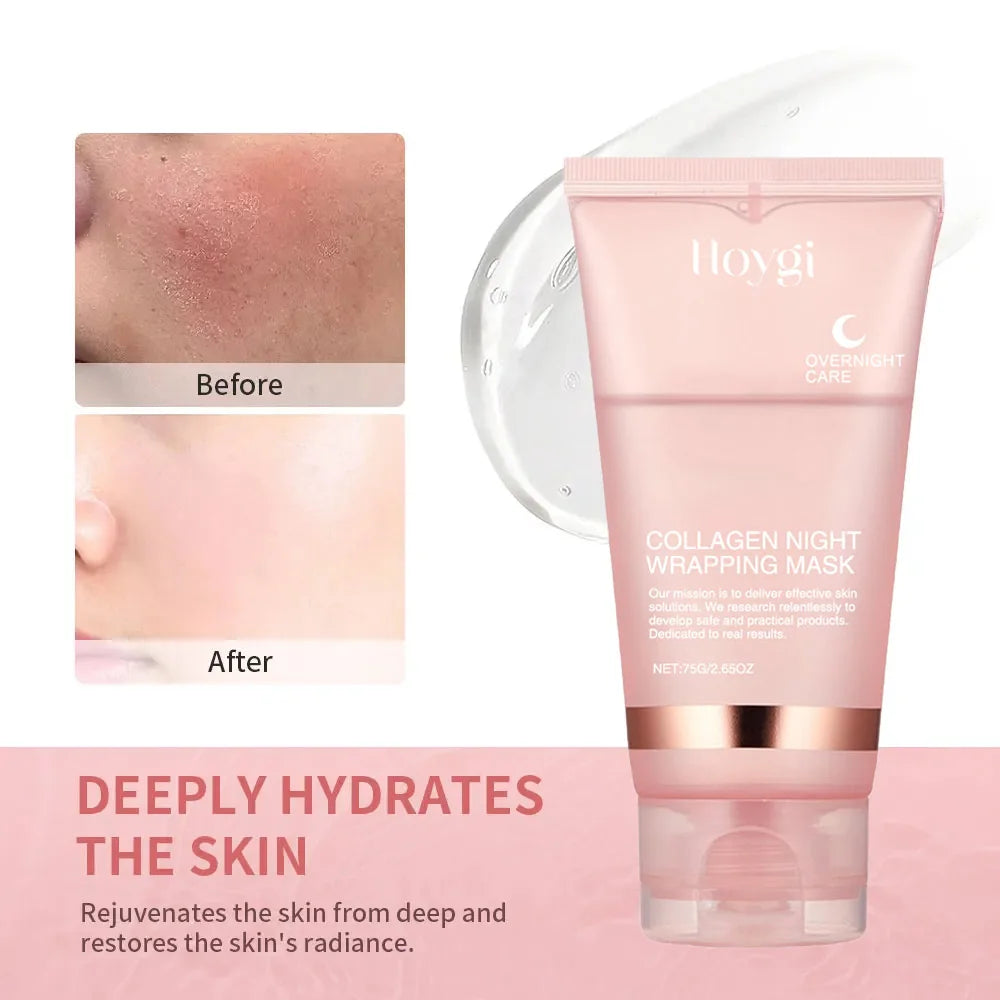 🌙 Collagen Overnight Wrapping Peel Off Facial Mask – Deep Hydration & Skin Renewal