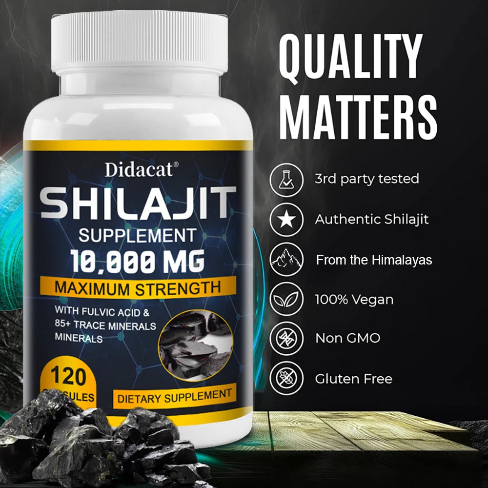 Pure Shilajit Supplement with Fulvic Acid & Trace Minerals