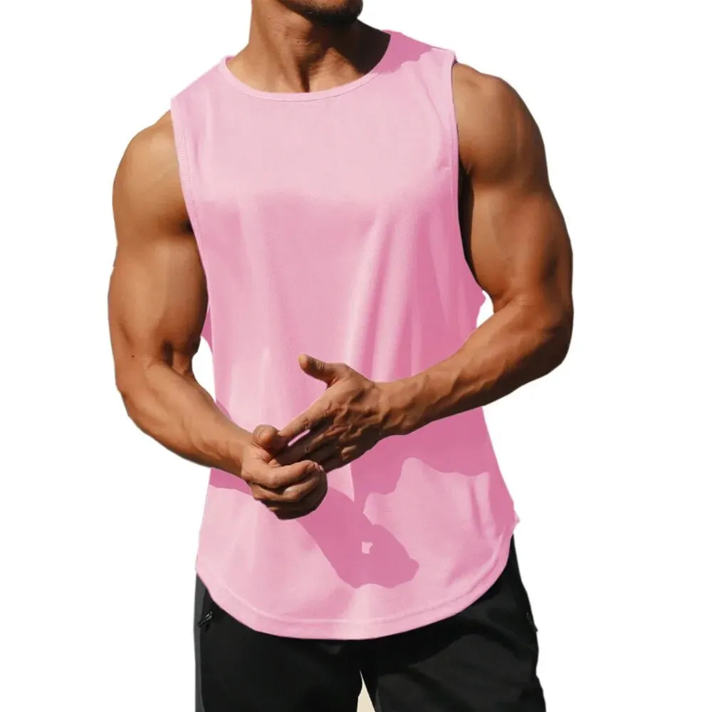 :  🏃‍♂️ Summer Marathon Quick Dry Sports Tank Top – Men’s Sleeveless Training Shirt