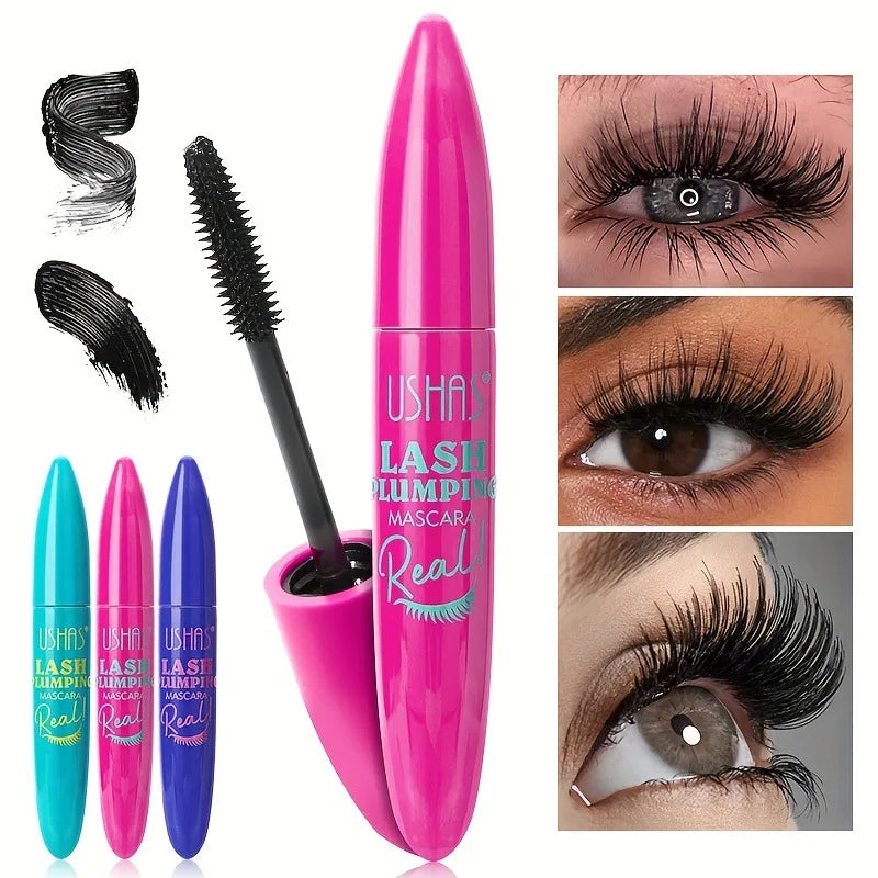 🌟 USHAS Ultra Long Lasting 4D Waterproof Mascara – Fiber Lash Extension