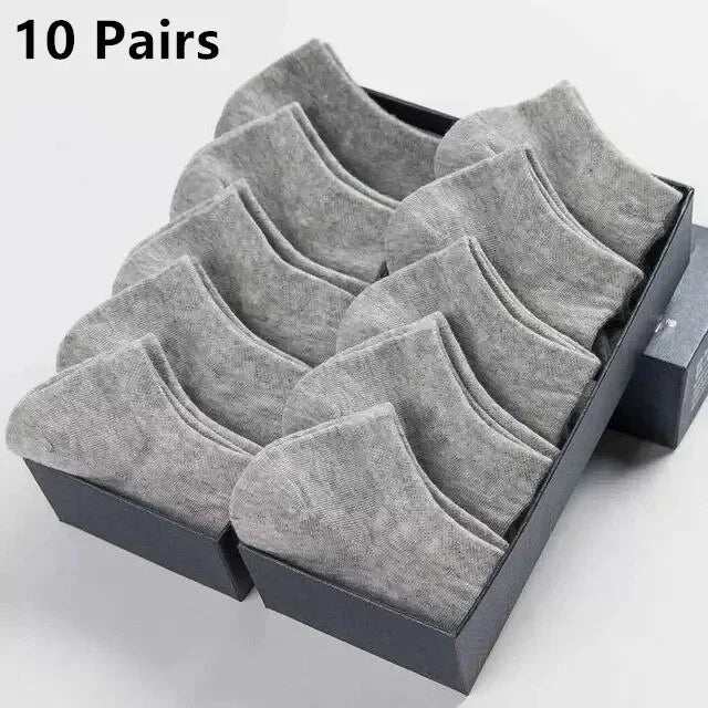 Unisex Casual Plain Color Boat Socks – Breathable, Sweat-Absorbing Comfort All Day