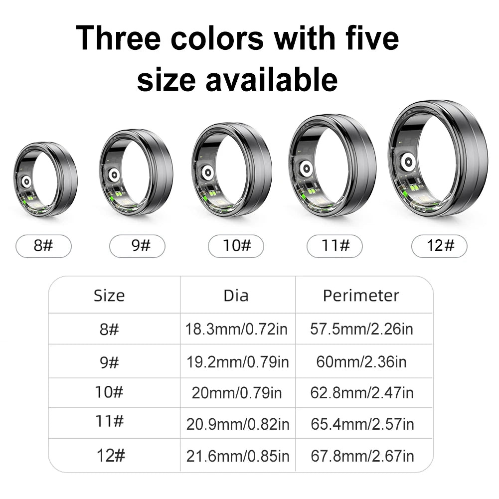 BT Smart Ring – Wearable Fitness Tracker with Heart Rate & Sleep Monitoring