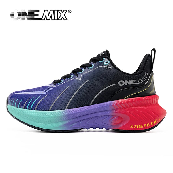 👟 ONEMIX White Road Running Shoes – Lightweight Air Cushion Performance