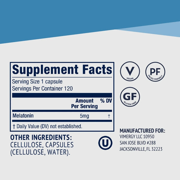 Melatonin, Natural Sleep Aid Supplement