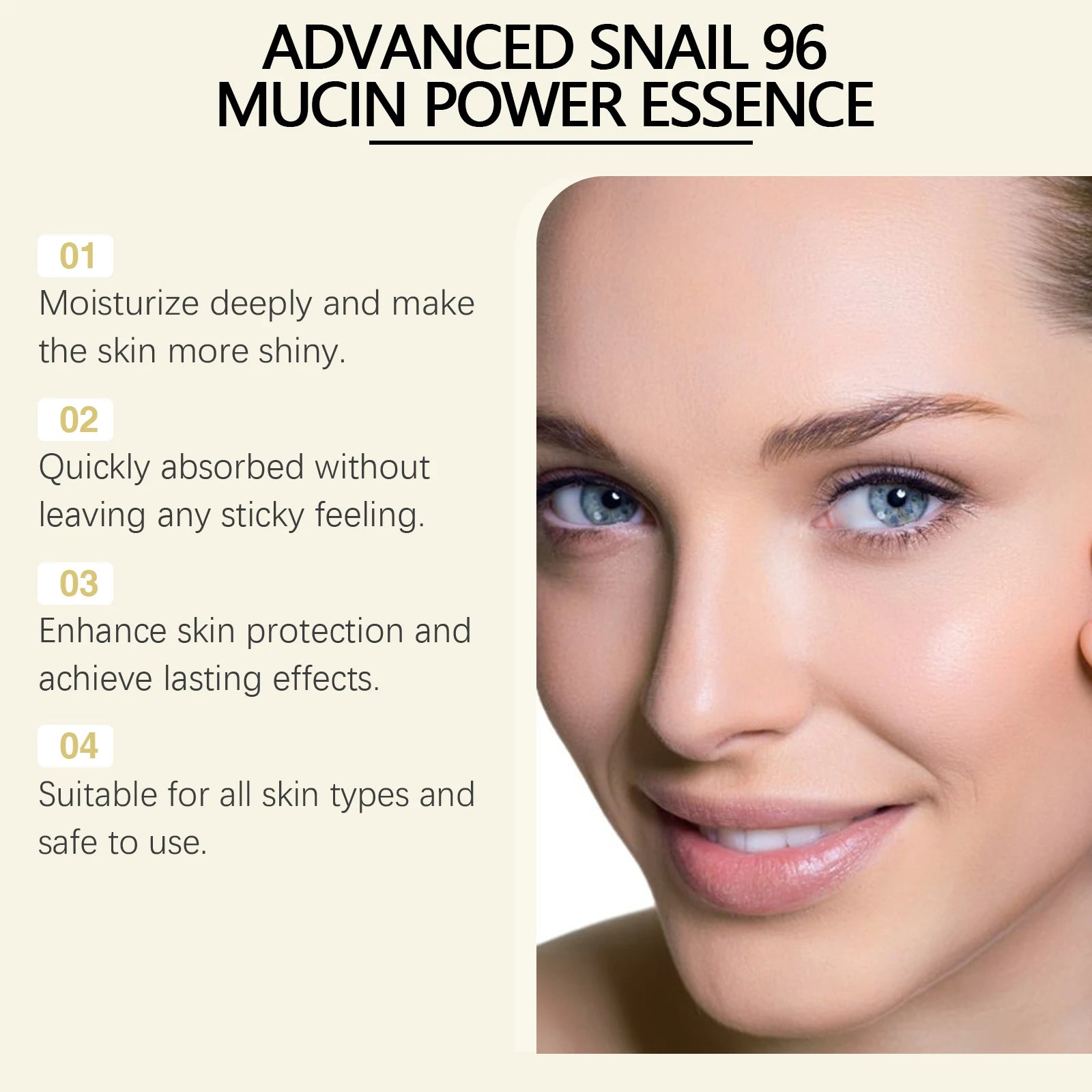 :  🐌 Advanced Snail 96 Mucin Power Essence – Hydrating, Repairing & Anti-Aging