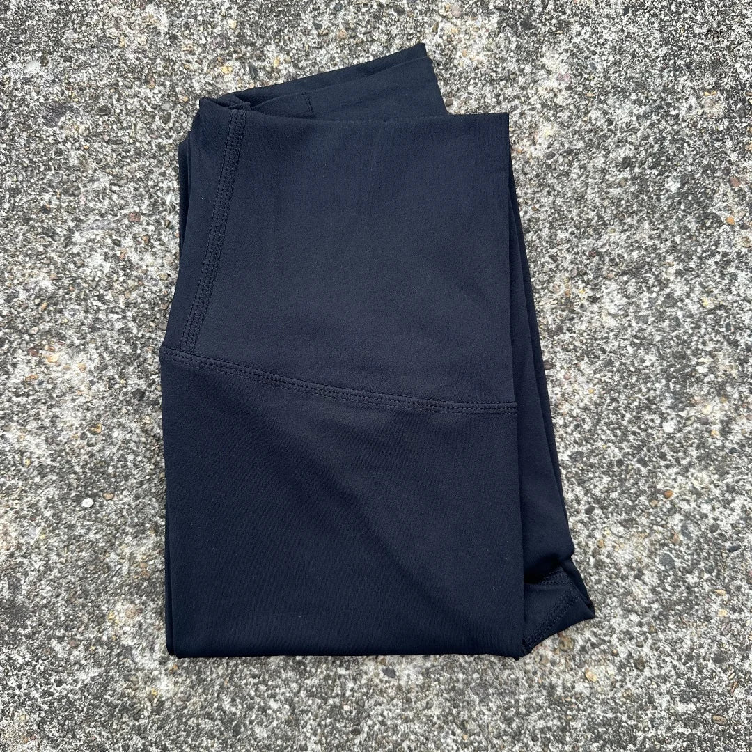 🧘 Solid Color High Waist Yoga Leggings with Back Waist Pocket