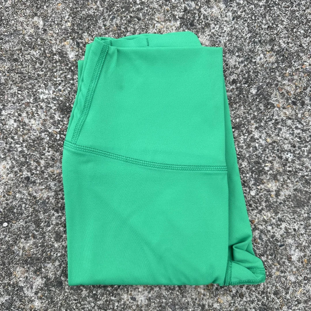 🧘 Solid Color High Waist Yoga Leggings with Back Waist Pocket