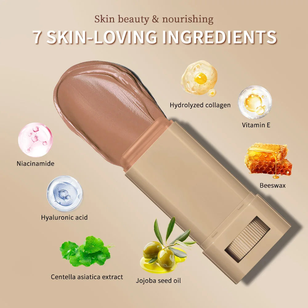 Serum-Boosted Stick Foundation – Smooth, Plump & Glow On the Go