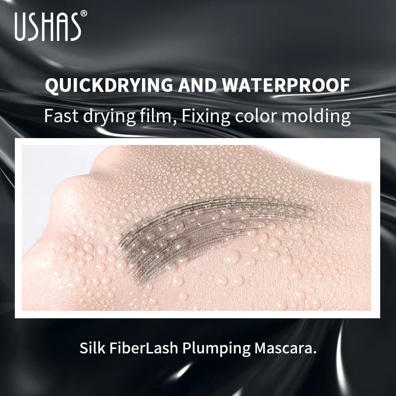 🌟 USHAS Ultra Long Lasting 4D Waterproof Mascara – Fiber Lash Extension