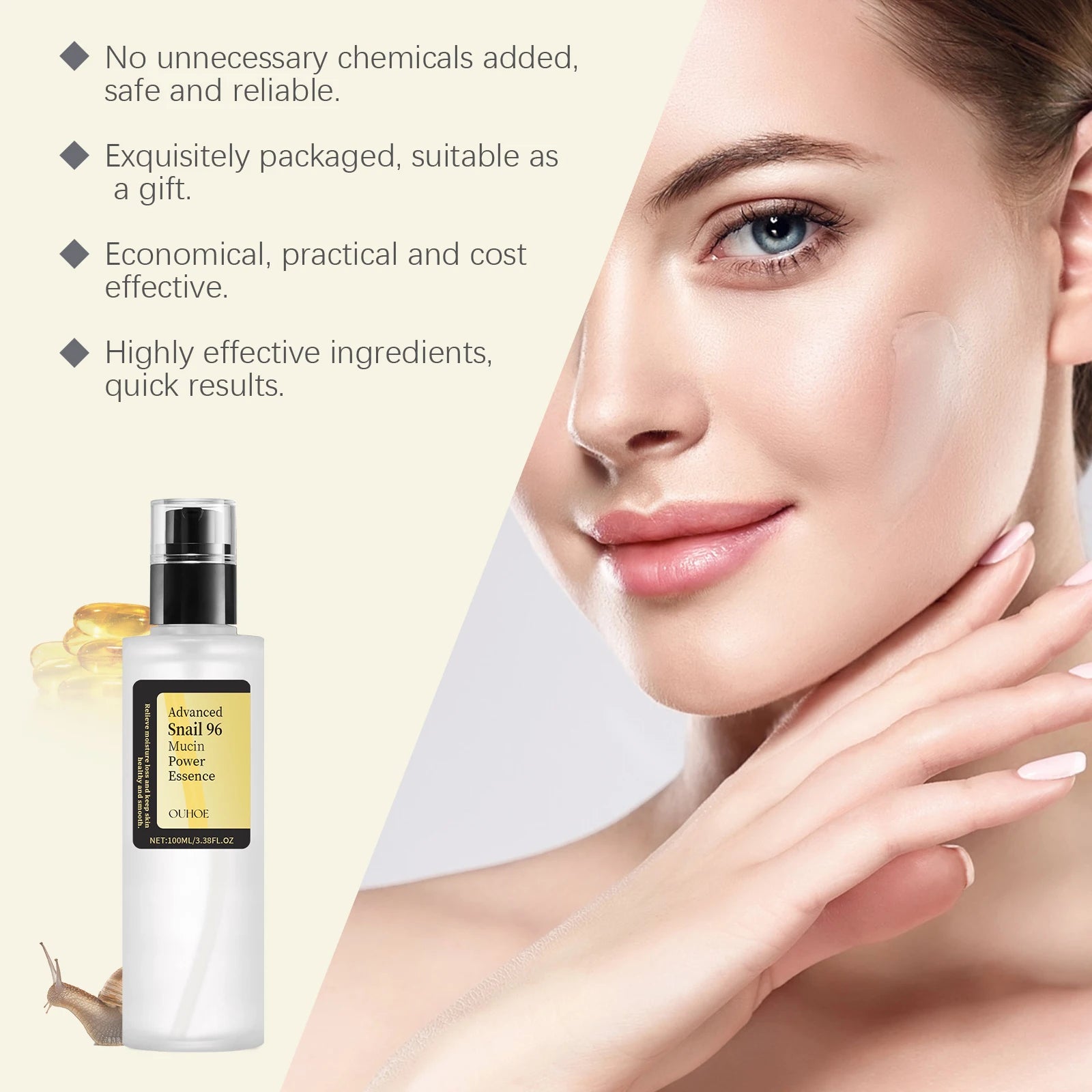 :  🐌 Advanced Snail 96 Mucin Power Essence – Hydrating, Repairing & Anti-Aging
