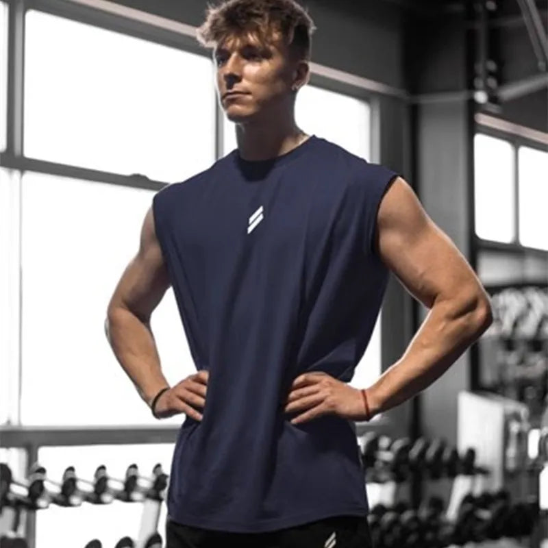 🏋️ Men’s Summer Fitness Sports Tank Top – Quick-Dry & Breathable