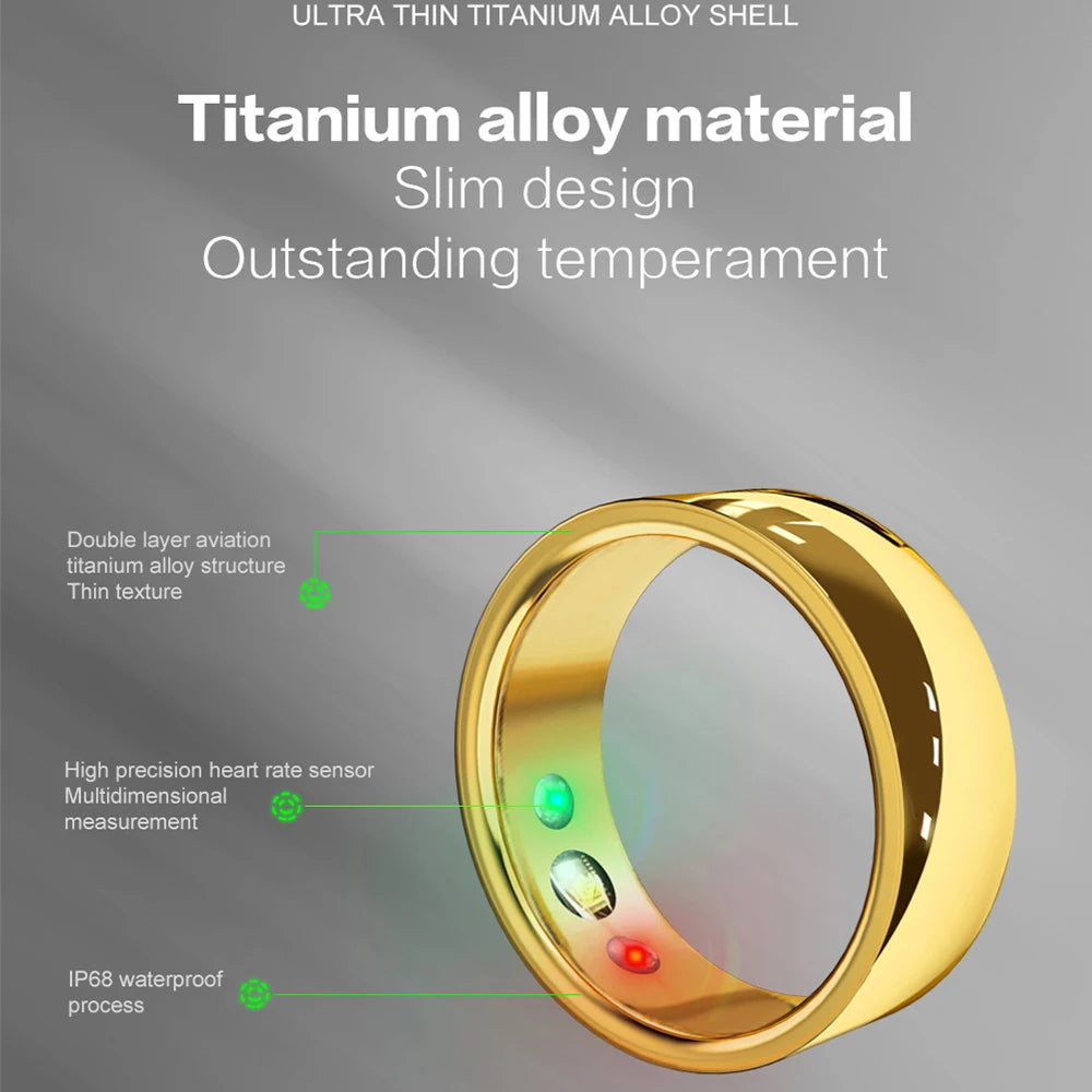 SR200 Smart Ring – Health Tracker with Heart Rate & Oxygen Monitor