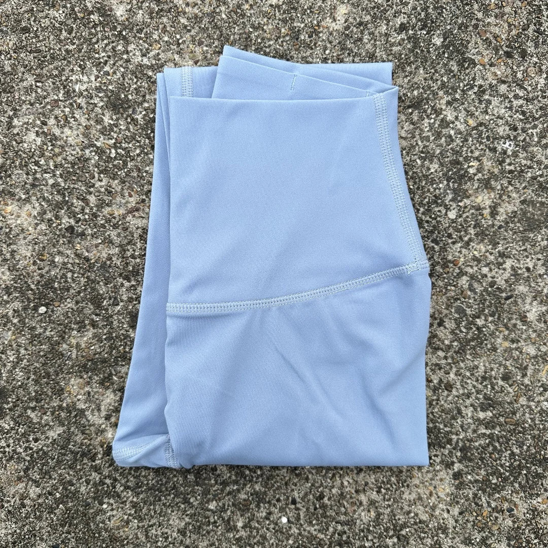 🧘 Solid Color High Waist Yoga Leggings with Back Waist Pocket