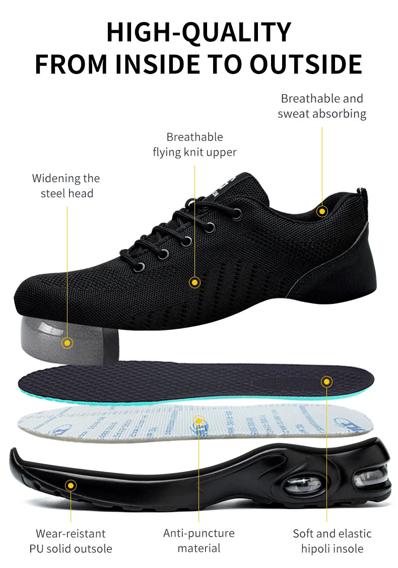 Men’s Safety Boots – Steel Toe Cap Work Sneakers