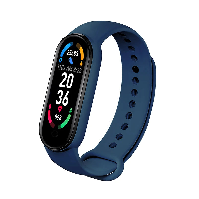 M6 Fitness Smartwatch – Heart Rate & Blood Pressure Monitor, Waterproof