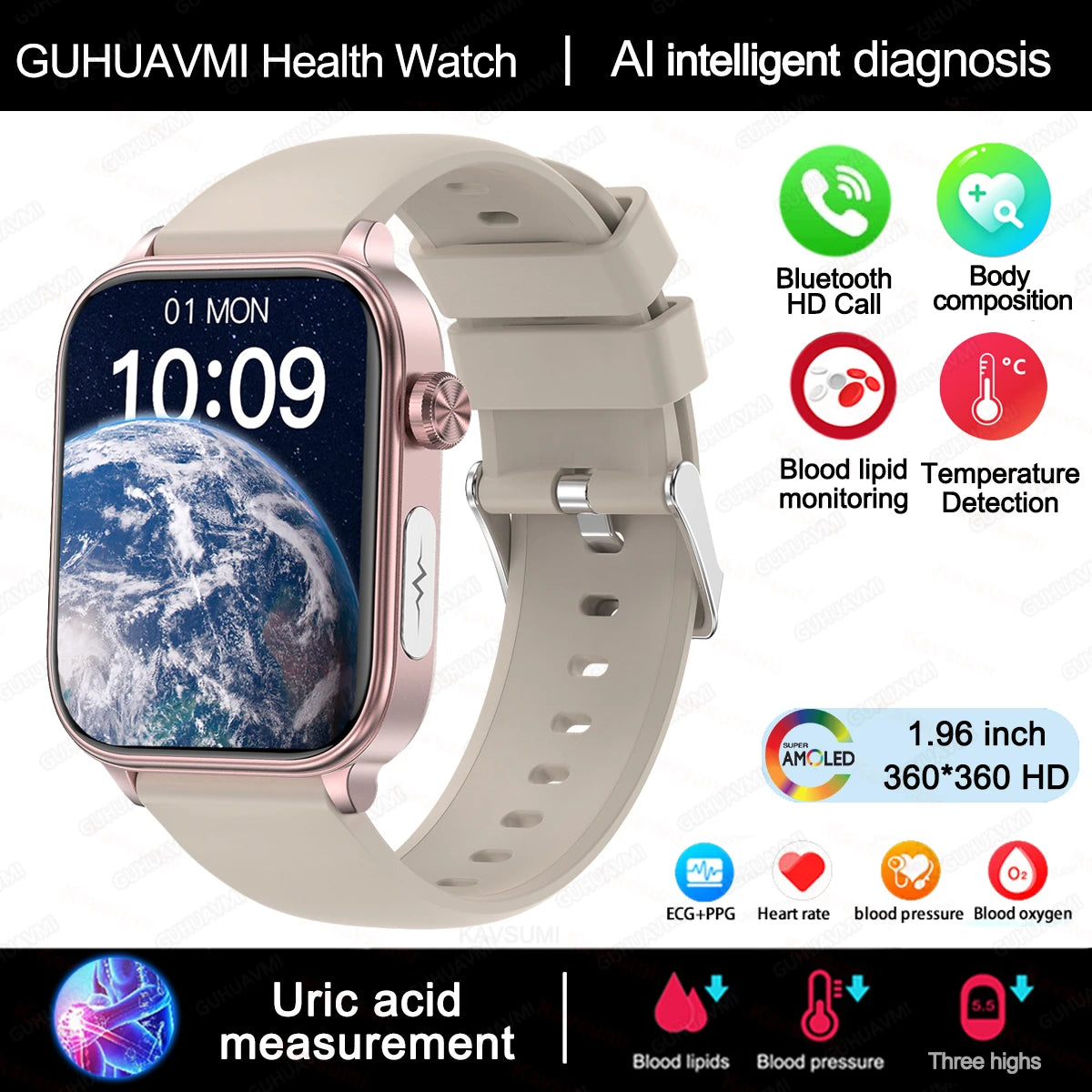 2025 ECG+PPG Smartwatch