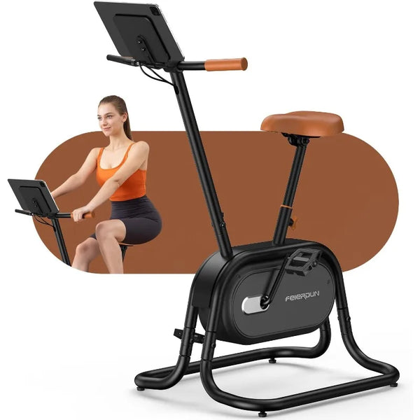 FEIERDUN Smart Upright Exercise Bike with Bluetooth & App