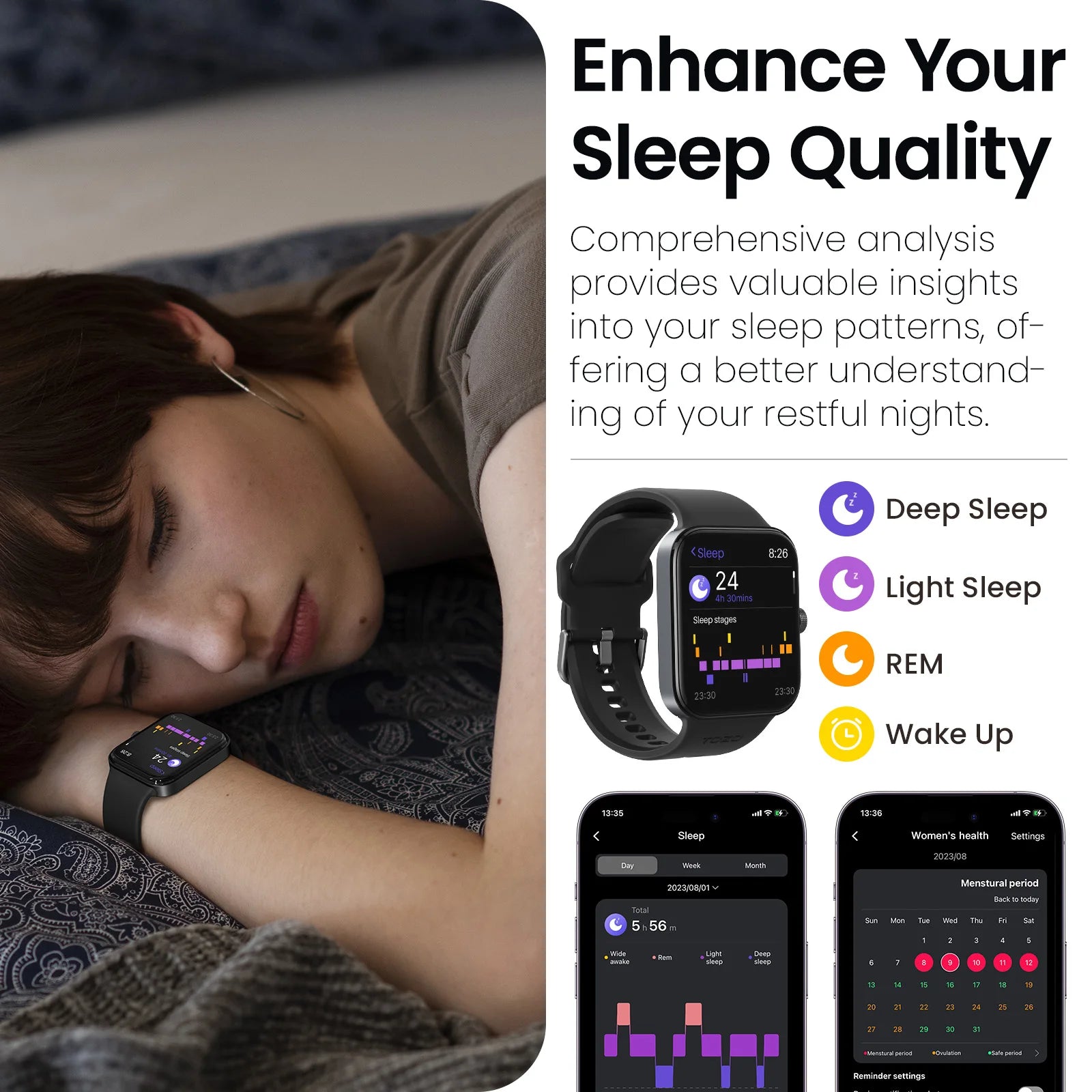 TOZO S4 AcuFit Smartwatch – 1.78" AMOLED Fitness Tracker