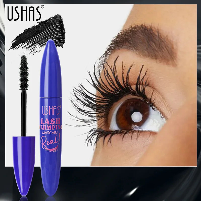 🌟 USHAS Ultra Long Lasting 4D Waterproof Mascara – Fiber Lash Extension