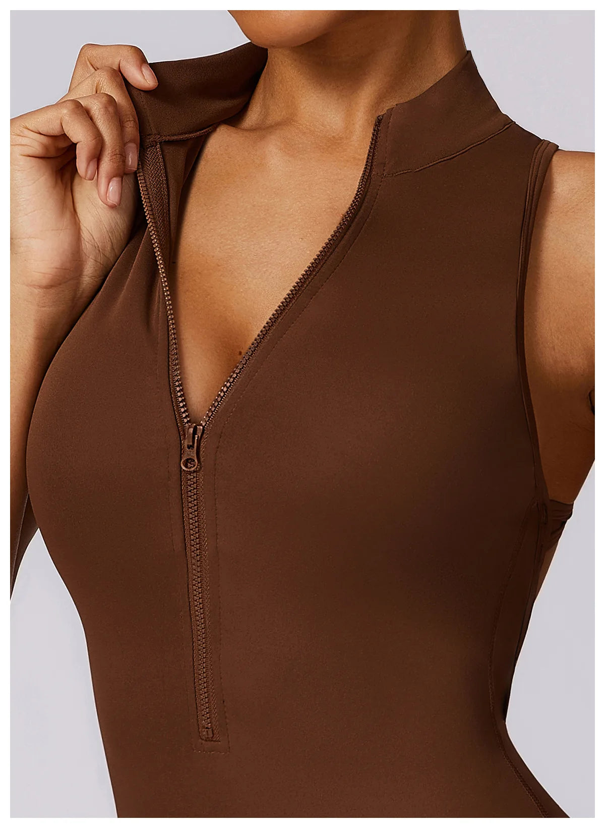 🔥 Women’s V-Back One-Piece Sports Jumpsuit – Backless Workout Bodysuit