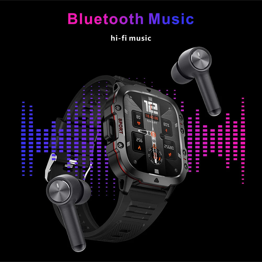 1.96" Touch Screen Men’s Outdoor Smartwatch