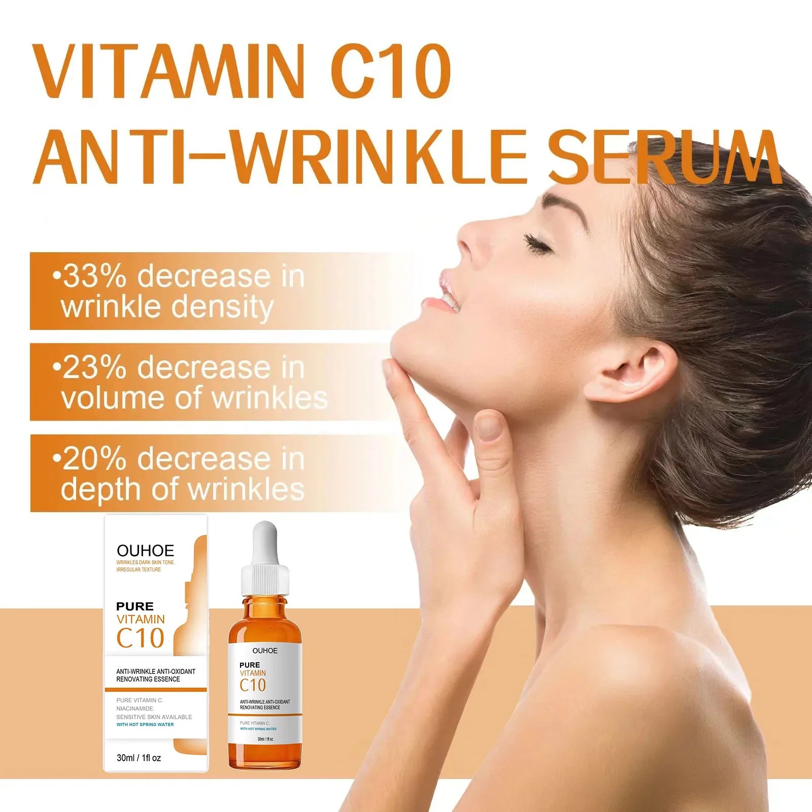 🍊 Vitamin C Wrinkle Remover Face Serum – Lifting, Firming & Brightening