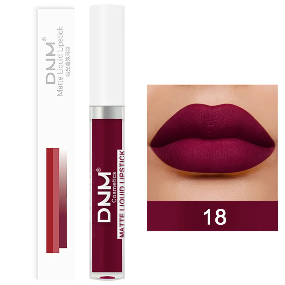 💄 18 Colors Matte Velvet Lip Glaze – Waterproof, Long-Lasting Lip Color
