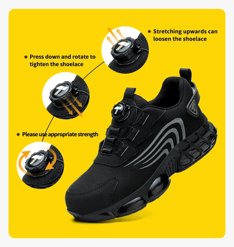 👟 Rotary Button Safety Shoes – Fashion Meets Protection