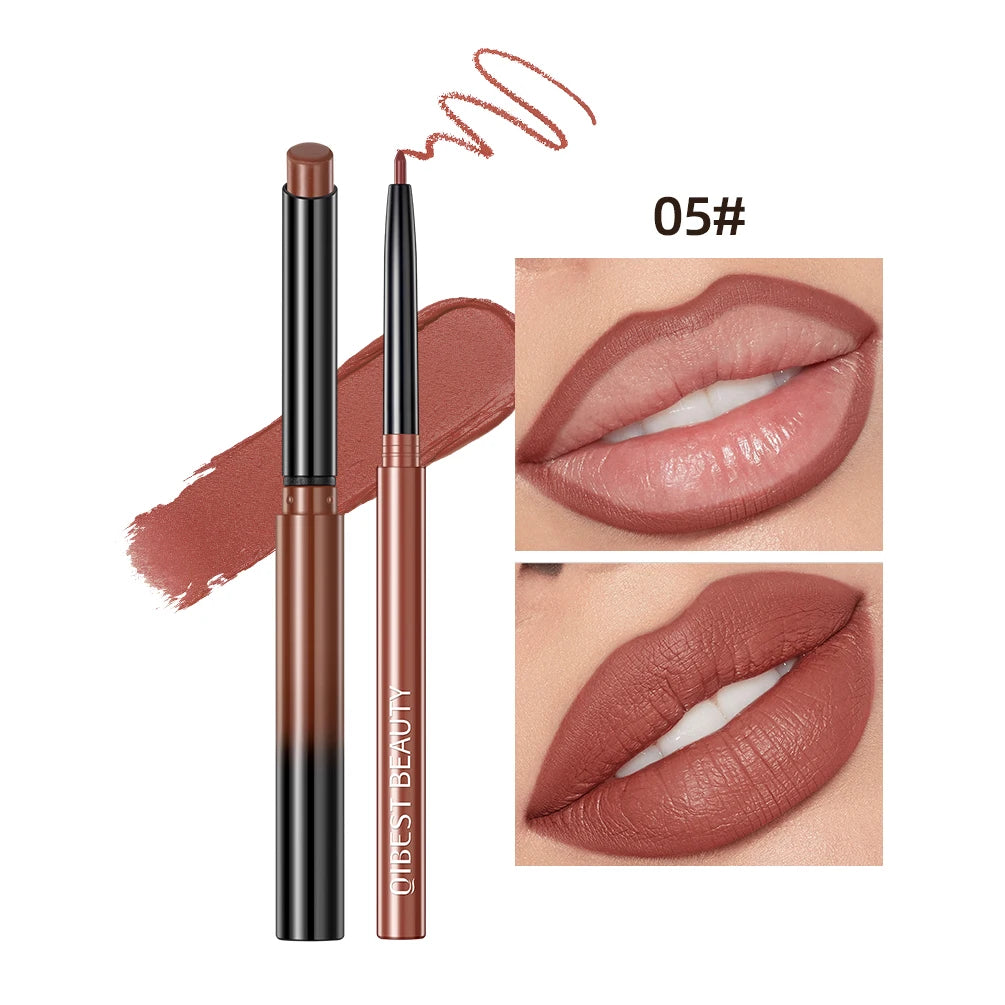 :  💋 QIBEST 2pcs Lipstick & Lipliner Pen Set – Matte Nude Waterproof Duo