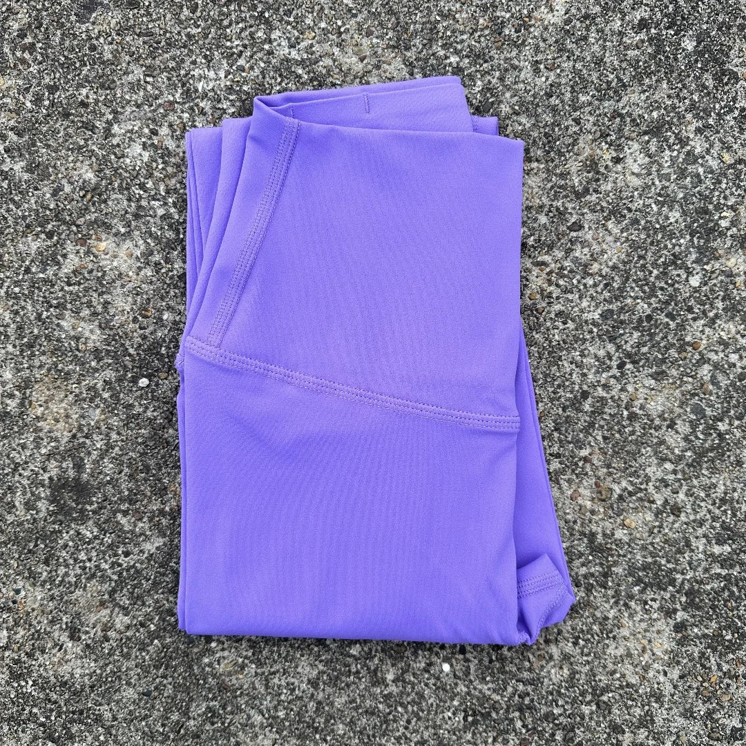 🧘 Solid Color High Waist Yoga Leggings with Back Waist Pocket
