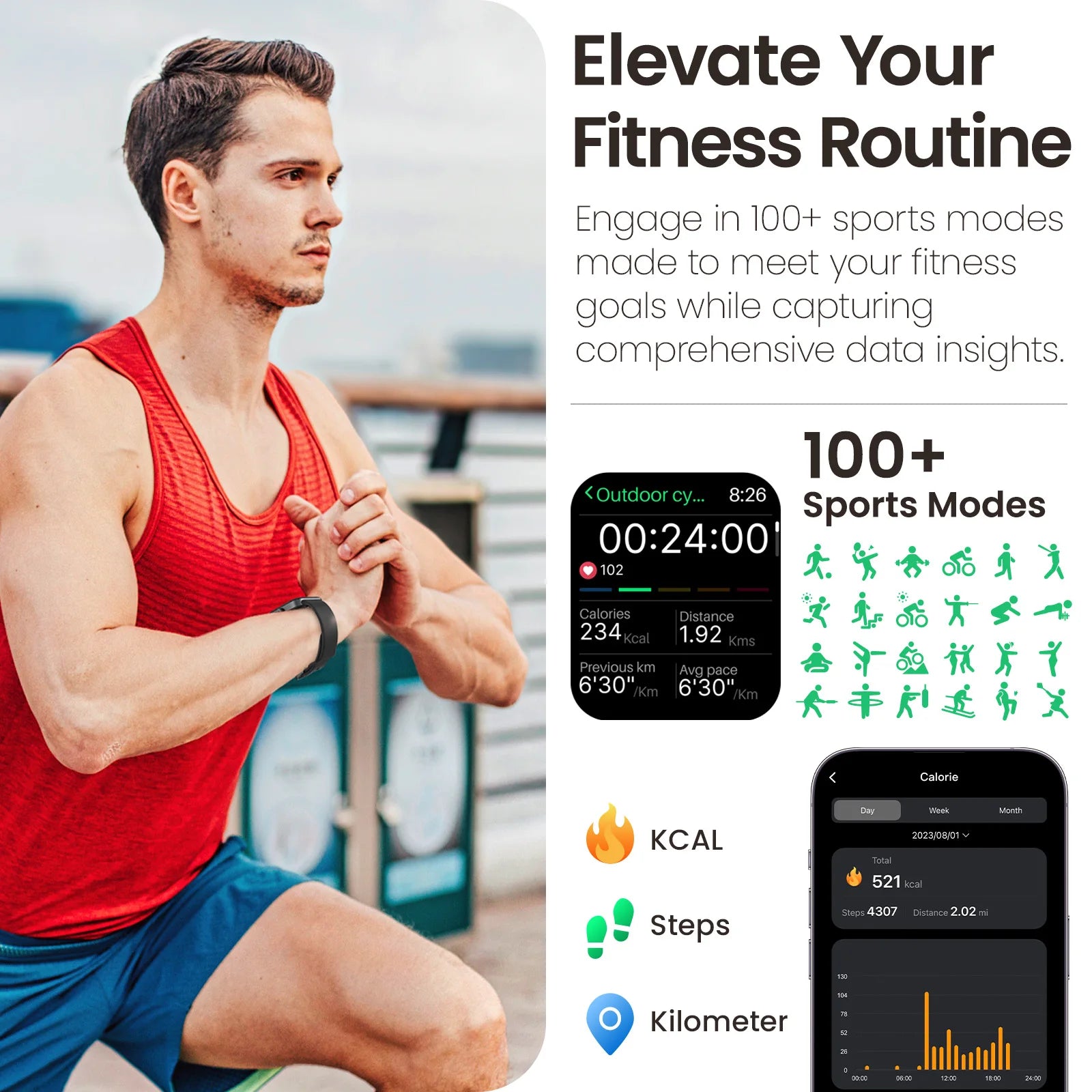 TOZO S4 AcuFit Smartwatch – 1.78" AMOLED Fitness Tracker