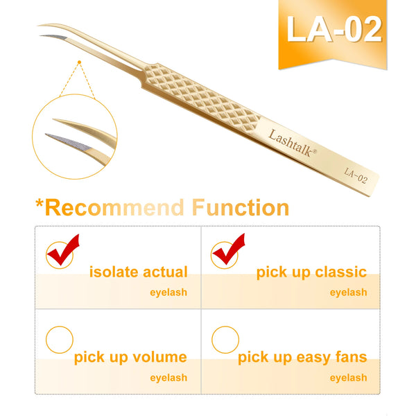 Lashtalk Precision Fiber Tip Tweezer – Diamond Grip, Flawless Lash Control