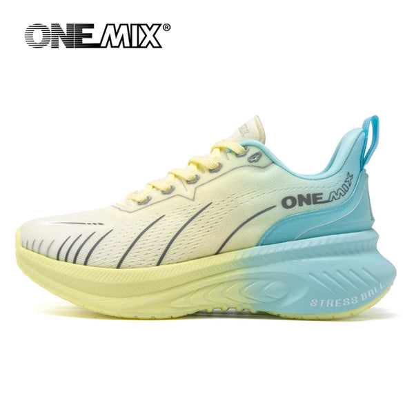 👟 ONEMIX White Road Running Shoes – Air Cushion Comfort & Performance
