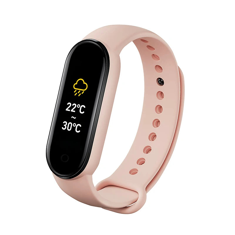 M6 Fitness Smartwatch – Heart Rate & Blood Pressure Monitor, Waterproof