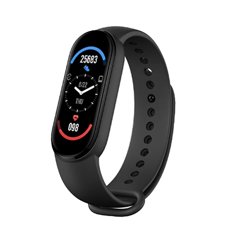 M6 Fitness Smartwatch – Heart Rate & Blood Pressure Monitor, Waterproof